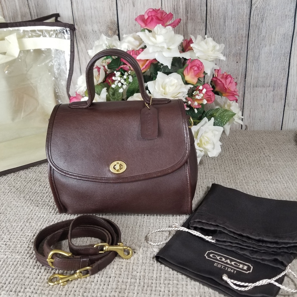 Vintage Coach Manor Satchel #9977 Mahogany